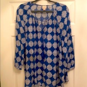 Blouse with tassels